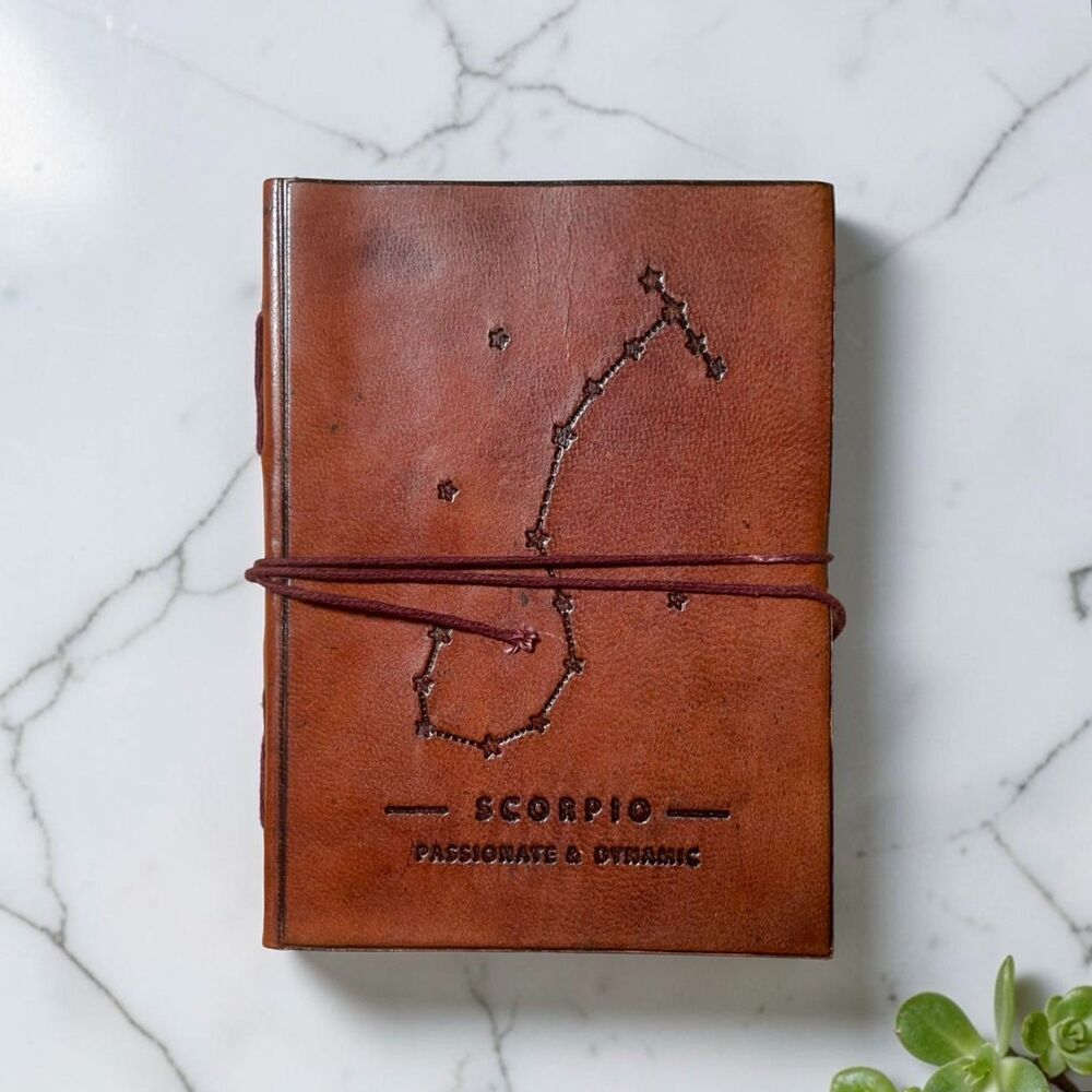 Soothi Scorpio Zodiac Leather Bound Journal